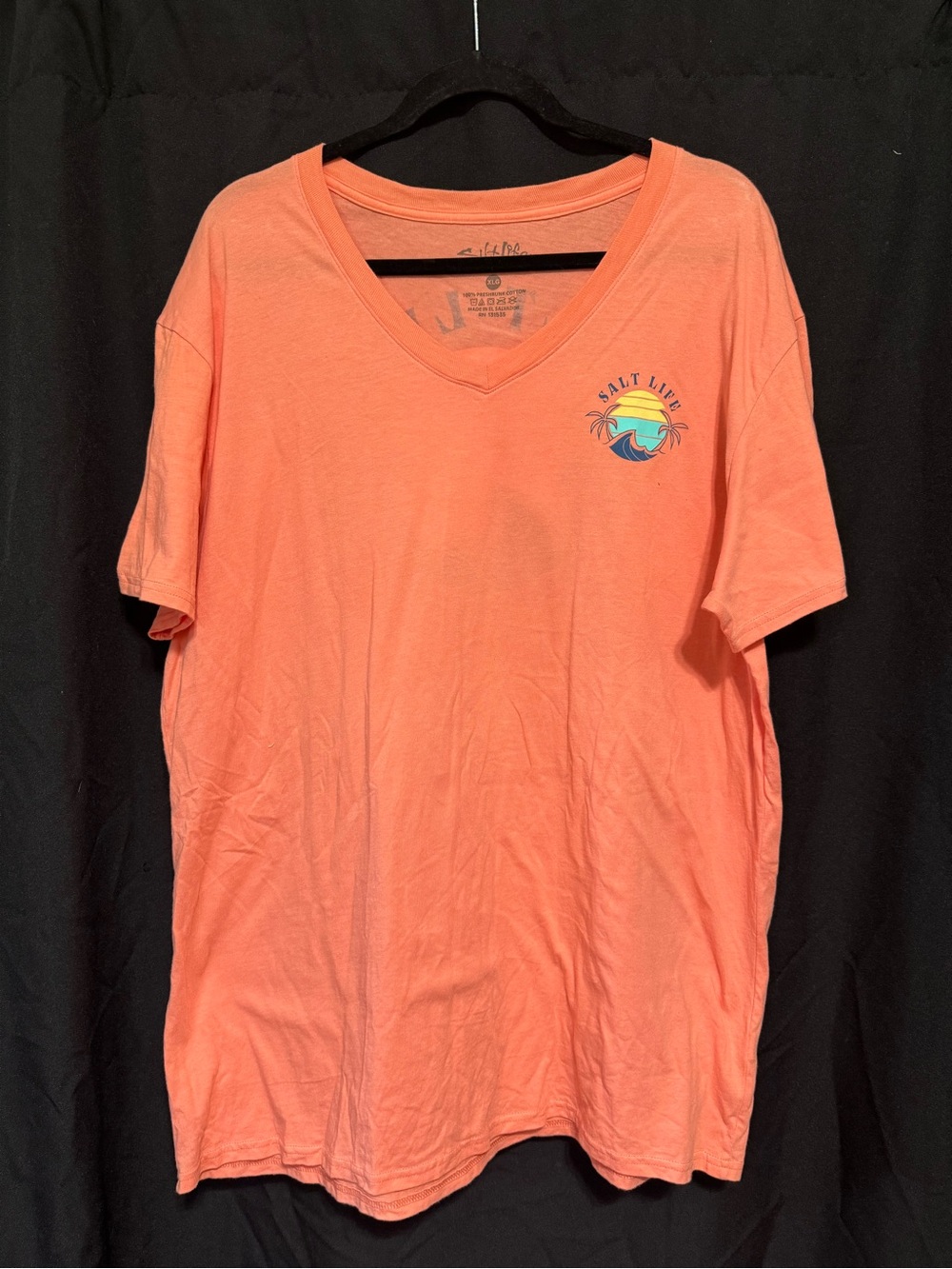 Salt Life Coral V-Neck Short Sleeve Tee